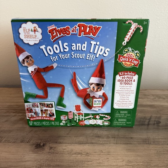 The Elf On The Shelf Scout At Play Tools Tips Idea Book Accessories Kit Set - Picture 9 of 11
